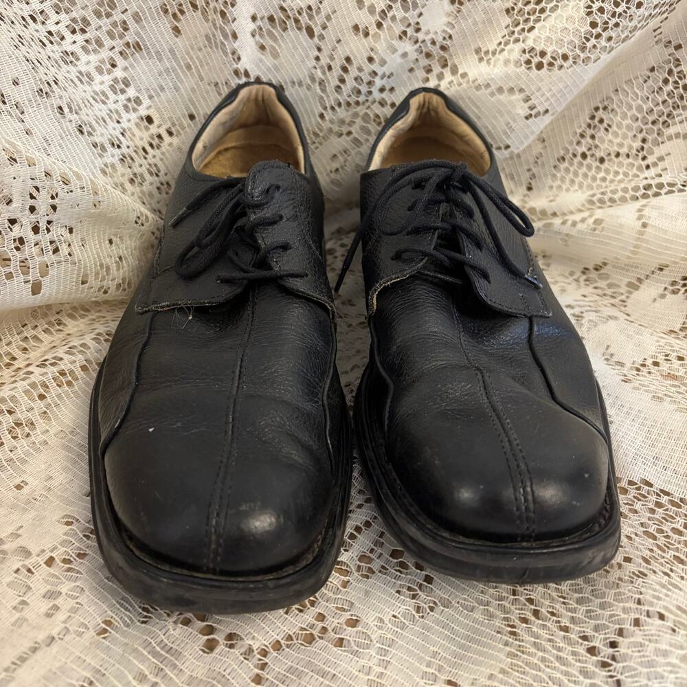Studio Belvedere Bay Bridge Men's US 9.5 D Black Leather Oxford Dress Shoes